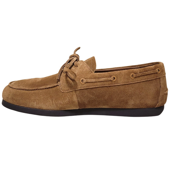 Vince. Men Marin Two Eye Boat Shoes Size US 10M Birchwood Brown Italian Suede main image 4